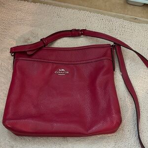 Coach Cherry Red Crossbody Bag only used like 2-3 times